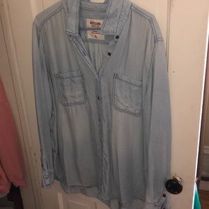 Mossimo Supply Co Plus-Size Boyfriend Button-Up